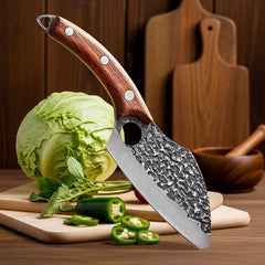 Handmade Forged Chef Knife Set – 3 Pcs High Carbon Steel with Leather Sheaths