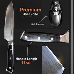 High Carbon German Kitchen Chef Knife With Sharpener