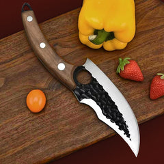 Handmade Forged Chef Knife Set – 3 Pcs High Carbon Steel with Leather Sheaths