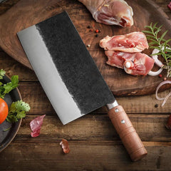 YMSL 8 Inch Cleaver Knife, Having Padauk Wood Handle