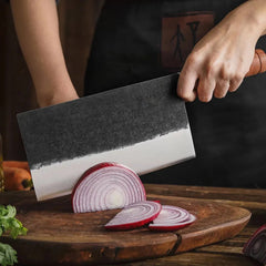 YMSL 8 Inch Cleaver Knife, Having Padauk Wood Handle