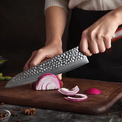 5pcs Knife Set 67 Layers Damascus Steel Rosewood Handle - B9H