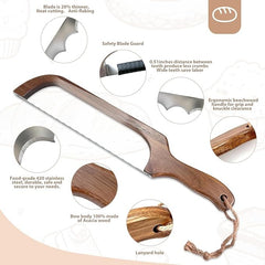 Sourdough Wooden Bread Slicer Bow Saw Cutter