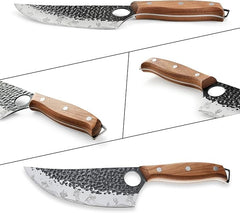 3 Pc Hand Forged Serbian Butcher Knife Set