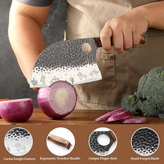 3 Pc Hand Forged Serbian Butcher Knife Set