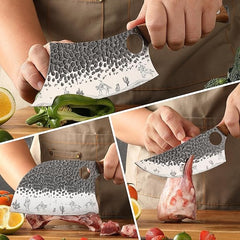 3 Pc Hand Forged Serbian Butcher Knife Set