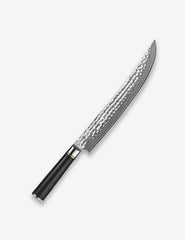 B1Z 10 inch Carving Knife 67 Layers Damascus steel with Nature ebony Wood Handle Used for Slicing thin cuts of large, Cooked Meats
