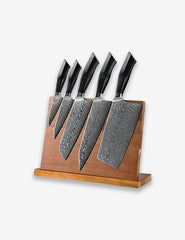 Bold Zenith Series 6 pcs Damascus Steel Knife Set With Black Handle