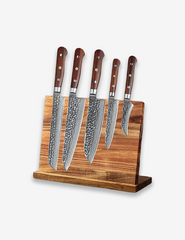Batonnet Series 6pcs Damascus Steel Knife Set Having Nature Rosewood Handle