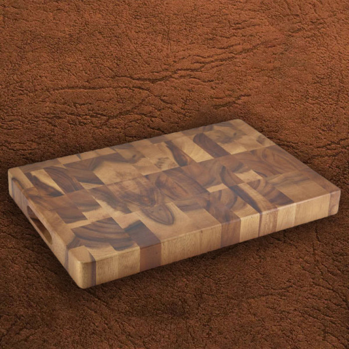 Premium End Grain Acacia Wood Cutting Board 400x285x25 – Durable, Knife-Friendly, Natural Wood Chopping Surface for Professional & Home Kitchens