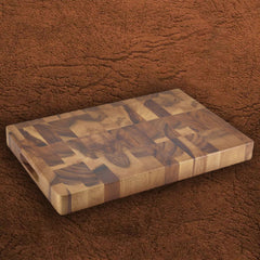 Premium End Grain Acacia Wood Cutting Board 400x285x25 – Durable, Knife-Friendly, Natural Wood Chopping Surface for Professional & Home Kitchens