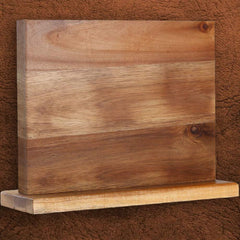 Premium Magnetic Knife Block in Natural Acacia Wood – Stylish Countertop Organizer for Safe and Elegant Knife Storage