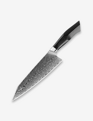 Bold Zenith 8 Inch Damascus Steel Bunka Knife With Black Handle