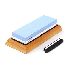 Blue Whetstone with Bamboo Base, Angle Guide 1000#/6000#