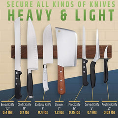 Best Quality Magnetic Knife Holder For Wall Made In Walnut Wood