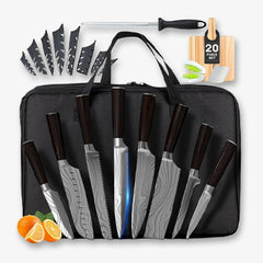 20 PCS Japanese Kitchen Knife Set with Cutting Boards