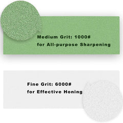 Green Whetstone with Bamboo Base, Angle Guide 1000#/6000#