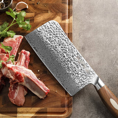 Black Wolf Series 6.9 Inch Damascus Steel Chopper Knife