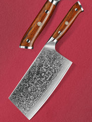 Blade Born Series 7 Inch Damascus Steel Cleaver Knife