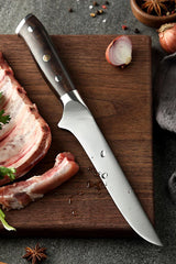 B13S 6 Inch Boning Knife, German 1.4116 Steel, Having Nature Ebony Wood Handle