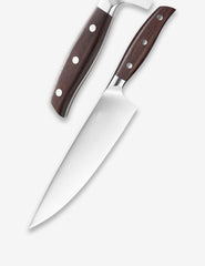 Bias Cut Series 8 Inch German Steel Chef Knife Having Red Sandalwood Handle
