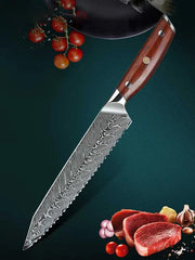 Blade Born Series 8.5 Inch Damascus Steel Bread Knife