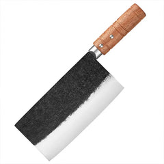 YMSL 7 Inch Cleaver Knife crafted from sharp 7Cr17MoV steel with a premium Padauk wood handle. Heavy-duty and elegant kitchen knife for precise chopping and slicing.