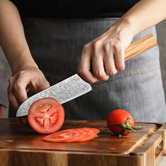 Precision Master Series 5.5 Inch Damascus Steel Santoku Knife