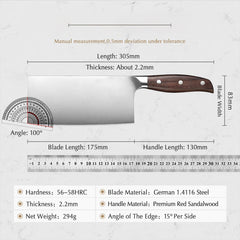 Bias Cut Series 6.9 Inch German Steel Cleaver Knife