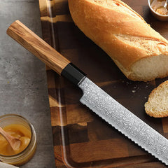Prime Series 8.5 Inch Damascus Steel Bread Knife