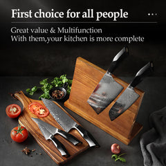 Bold Zenith Series 6 pcs Damascus Steel Knife Set With Black Handle