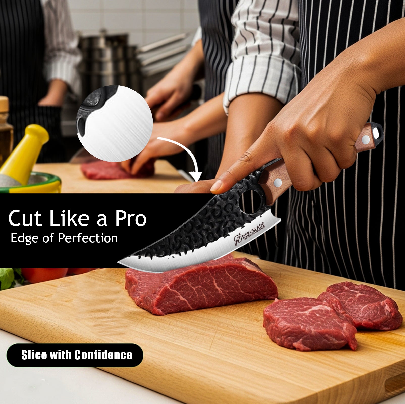 Japanese Hand Forged Carbon Steel 9.5 Inch Chef Knife