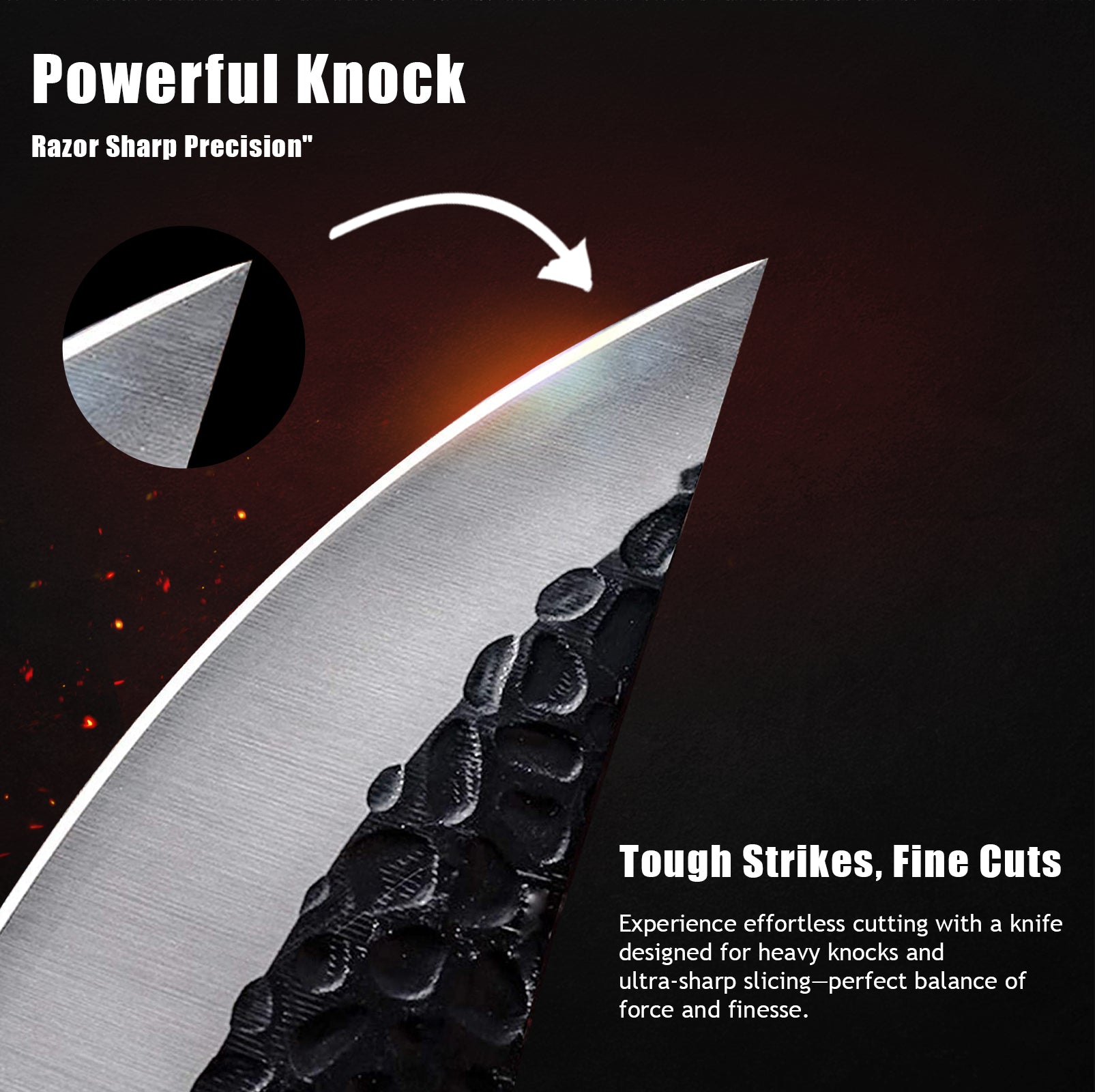 Japanese Hand Forged Carbon Steel 9.5 Inch Chef Knife