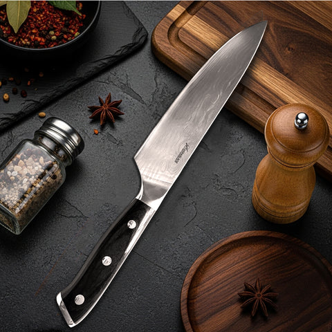 High Carbon German Kitchen Chef Knife With Sharpener