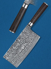 Black Hawk Series 7 inch Damascus Steel Cleaver Knife