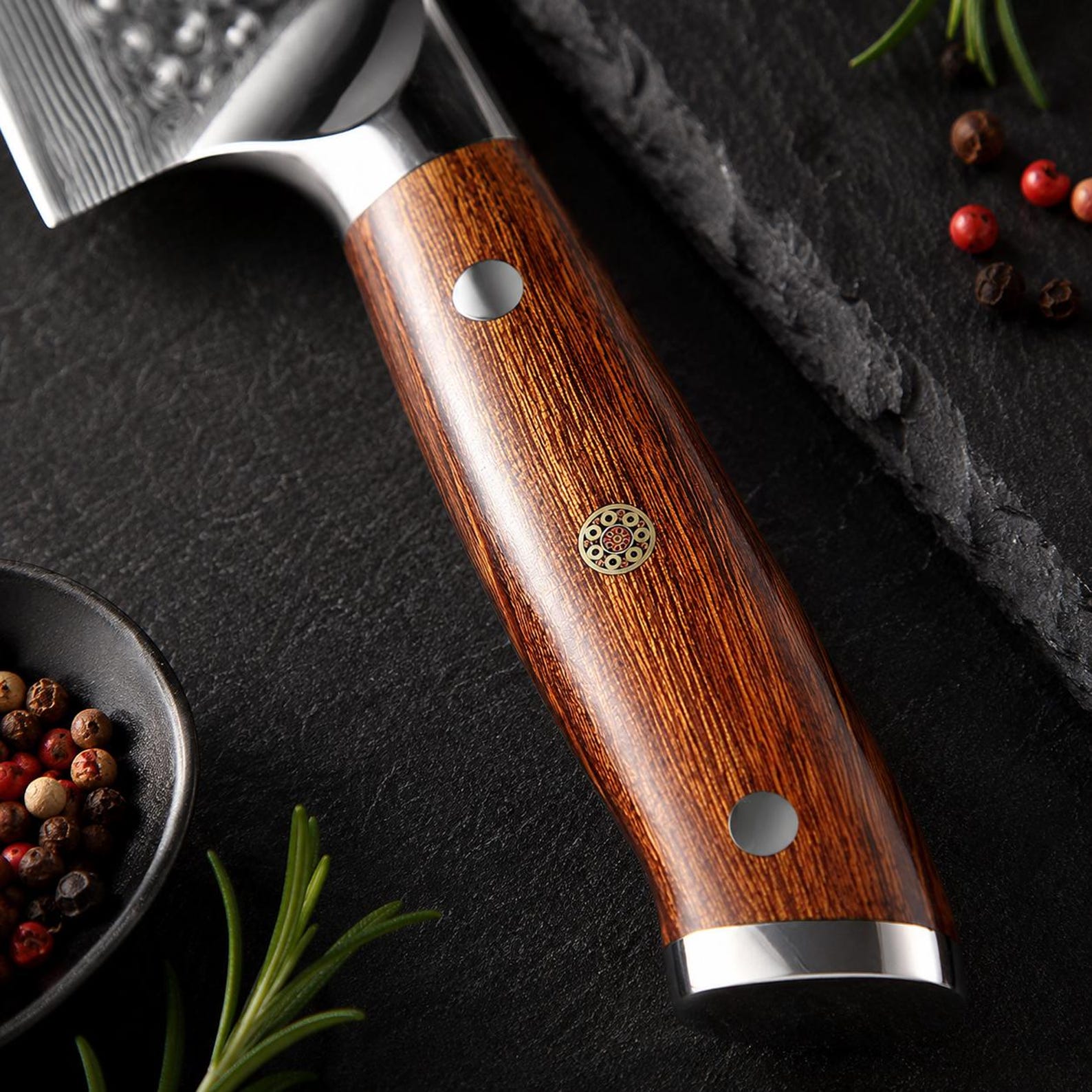 67 Layer Damascus Steel Chef Knife – Ultra Sharp 8 Inch Kitchen Knife with Desert Ironwood Handle, Professional Cooking Gift