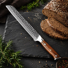 5 Piece Damascus Steel Kitchen Knife Set – Professional Chef Knives with Desert Iron Wood Handles, Luxury Cooking Gift Set