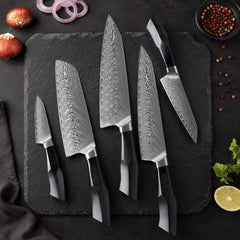 Bold Zenith Series 5pcs Damascus Steel Knife Set