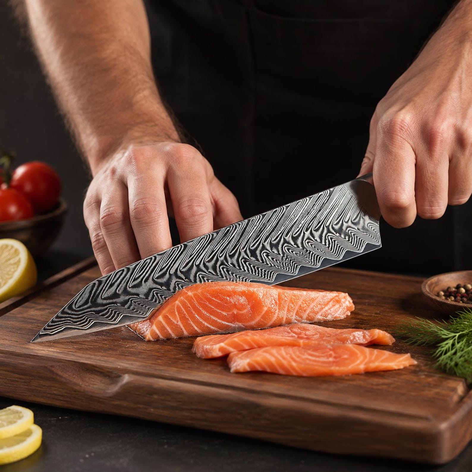 Bold Zenith Series 5pcs Damascus Steel Knife Set