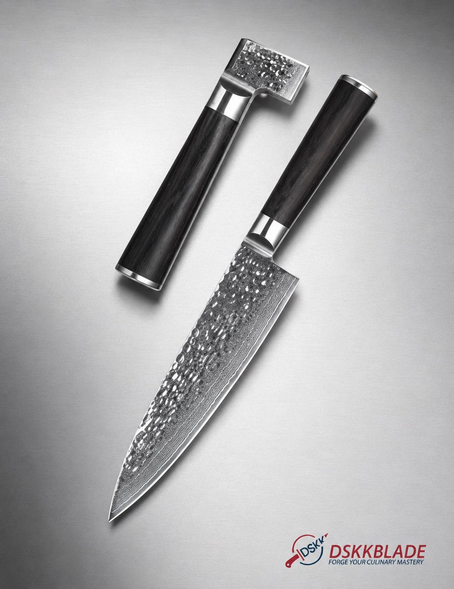 8 Inch Damascus Chef Knife, 67 Layer Steel, Ebony Wood Handle, Professional Kitchen Tool