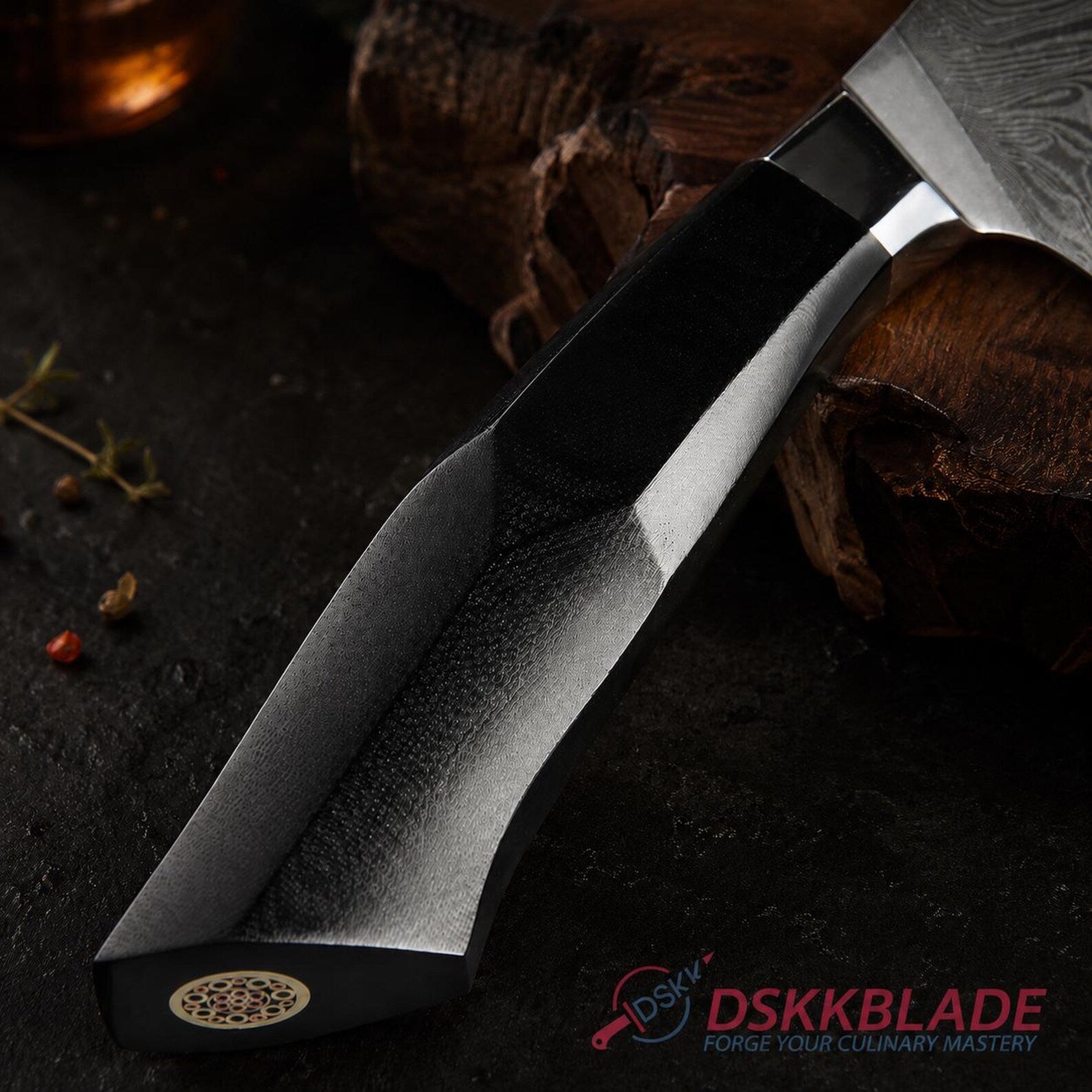 67-Layer Damascus Chef Knife, Black G10 Handle, Kitchen Knife (Gift Box)