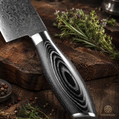 8 Inch Damascus Chef Knife, 67 Layer Steel, Pakkawood Handle (Gift Box)