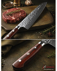 Batonnet Series 8 inch Damascus Steel Chef Knife