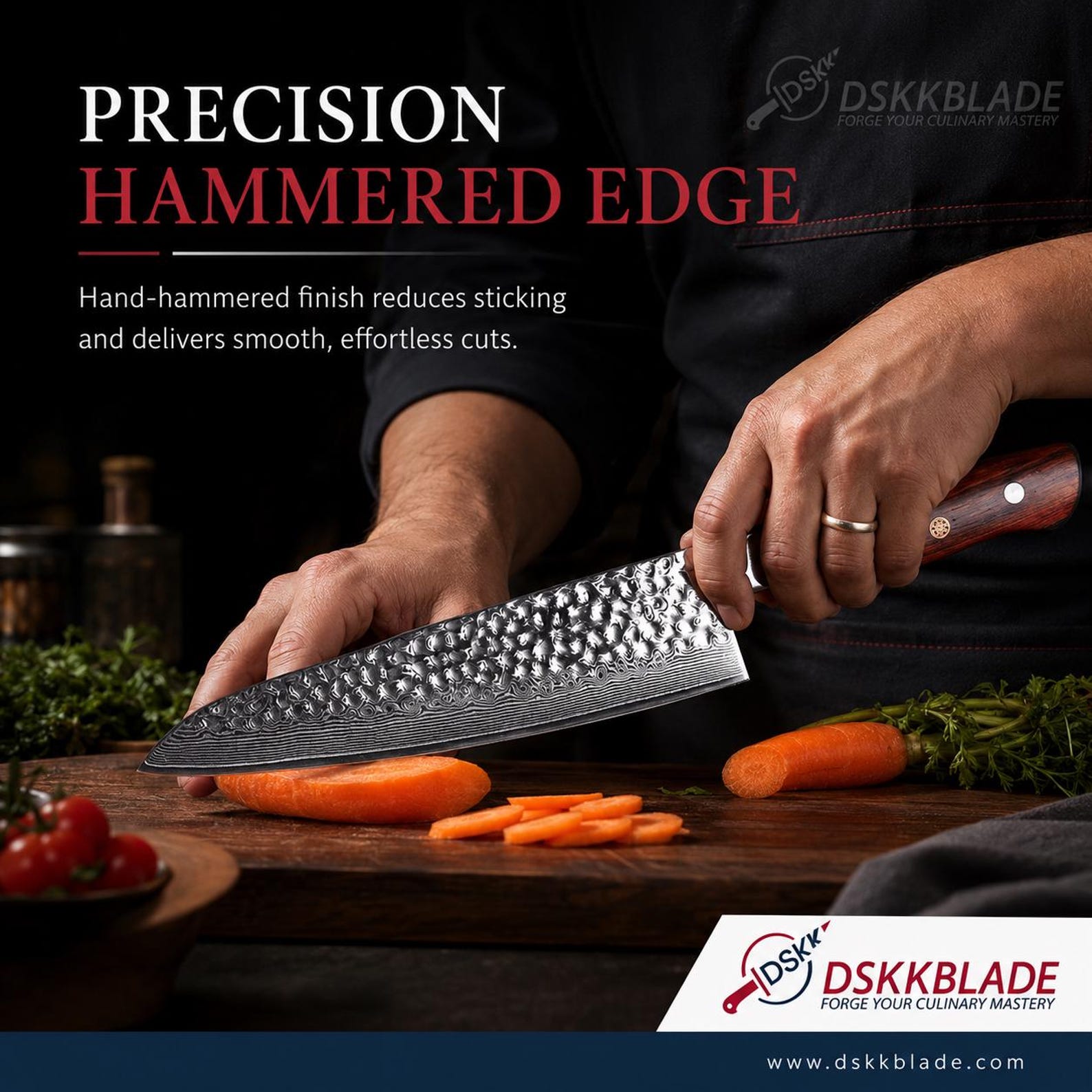Batonnet Series 8 inch Damascus Steel Chef Knife