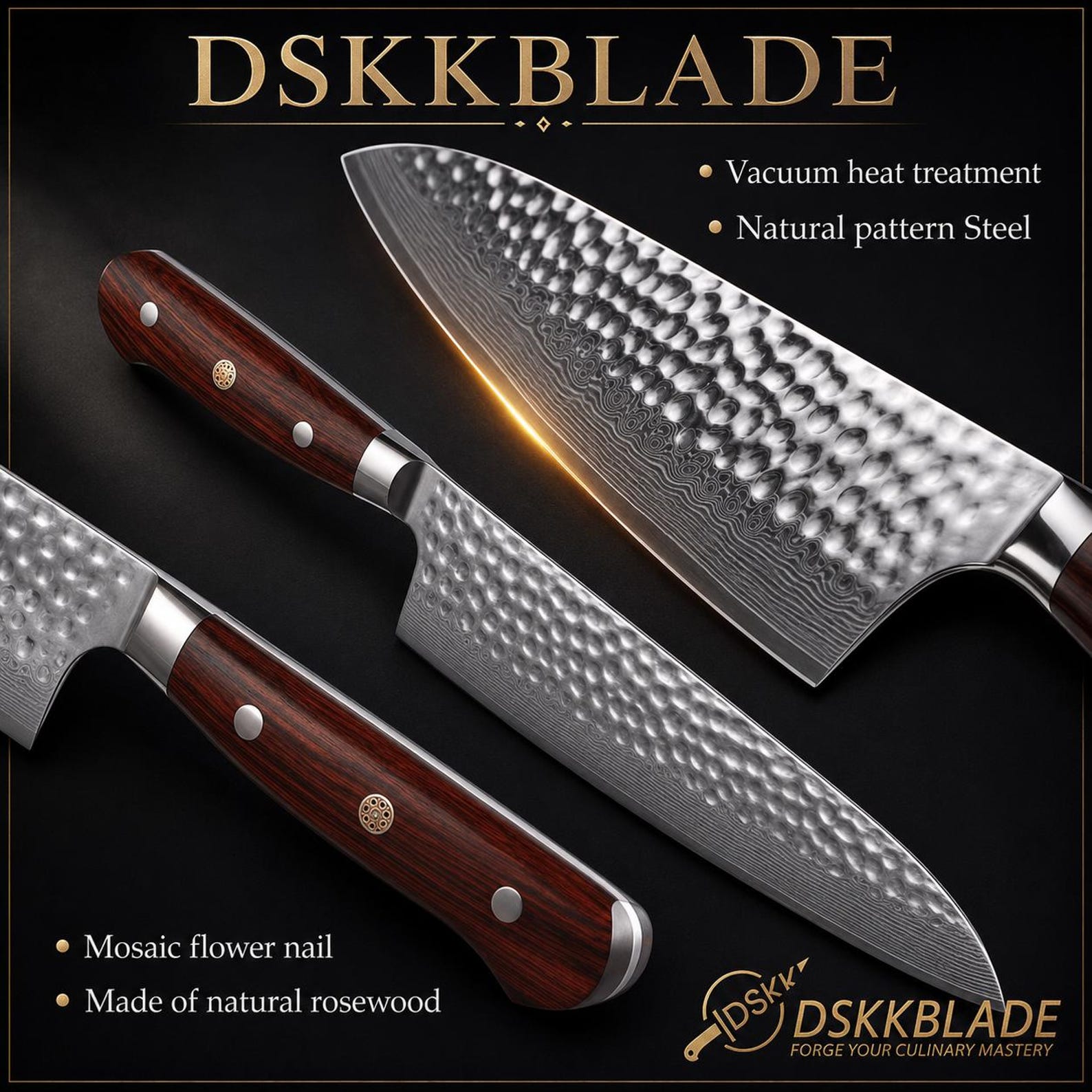 Batonnet Series 8 inch Damascus Steel Chef Knife