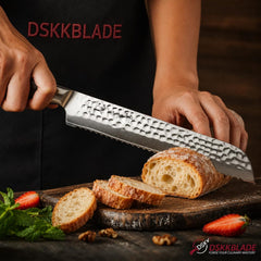 5 Piece Damascus Kitchen Knife Set, 73 Layer Powder Steel, Rosewood Handles