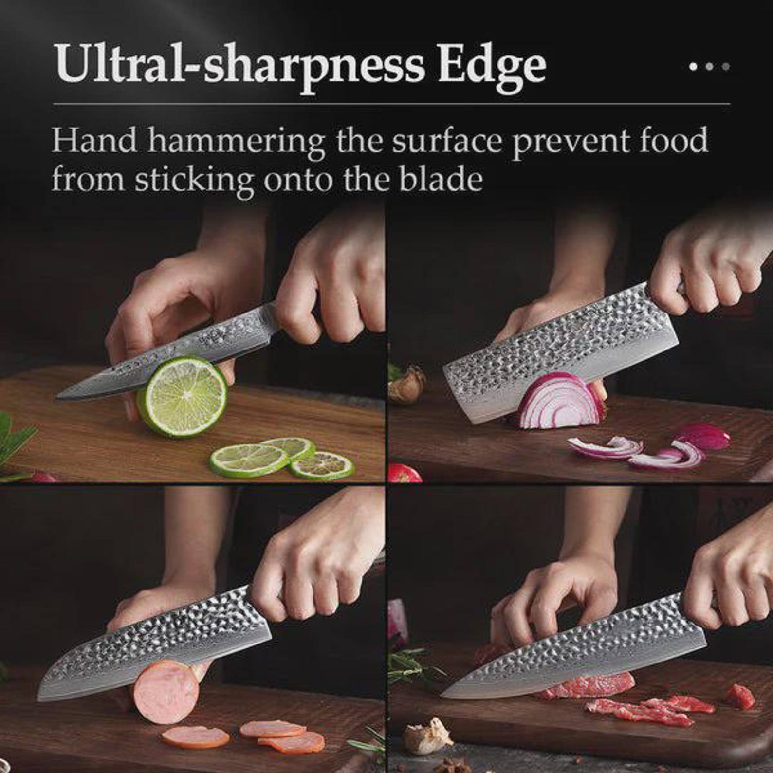 5 Piece Damascus Kitchen Knife Set, 67 Layer Chef Knife, Pakka Wood Handles