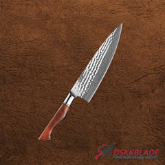 8.5 Inch Damascus Chef Knife, 73 Layer Powder Steel, Rosewood Handle, Cooking Gift