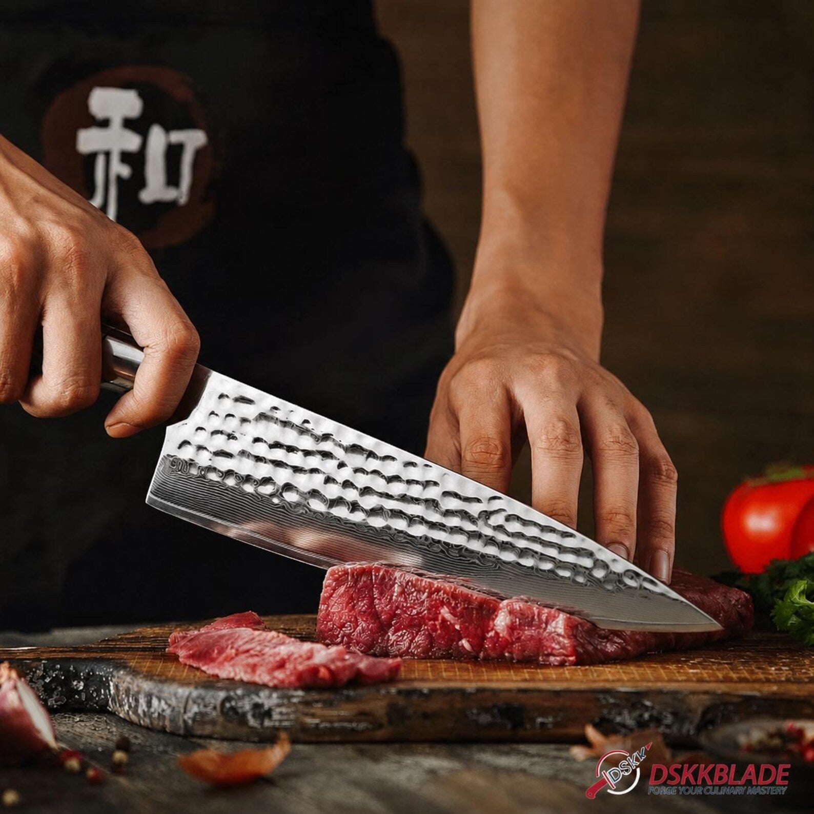 8.5 Inch Damascus Chef Knife, 73 Layer Powder Steel, Rosewood Handle, Cooking Gift
