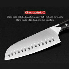 B35 3-Piece German Stainless Steel Kitchen Knife Set – Chef, Santoku & Utility Knives